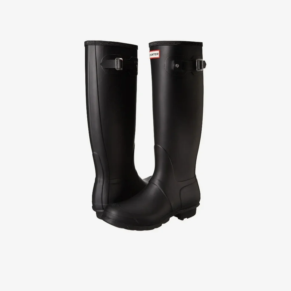 Hunter Original Tall Neutral Black Boots Womens Sizes 5 & 8 NWT Preppy Athlesure